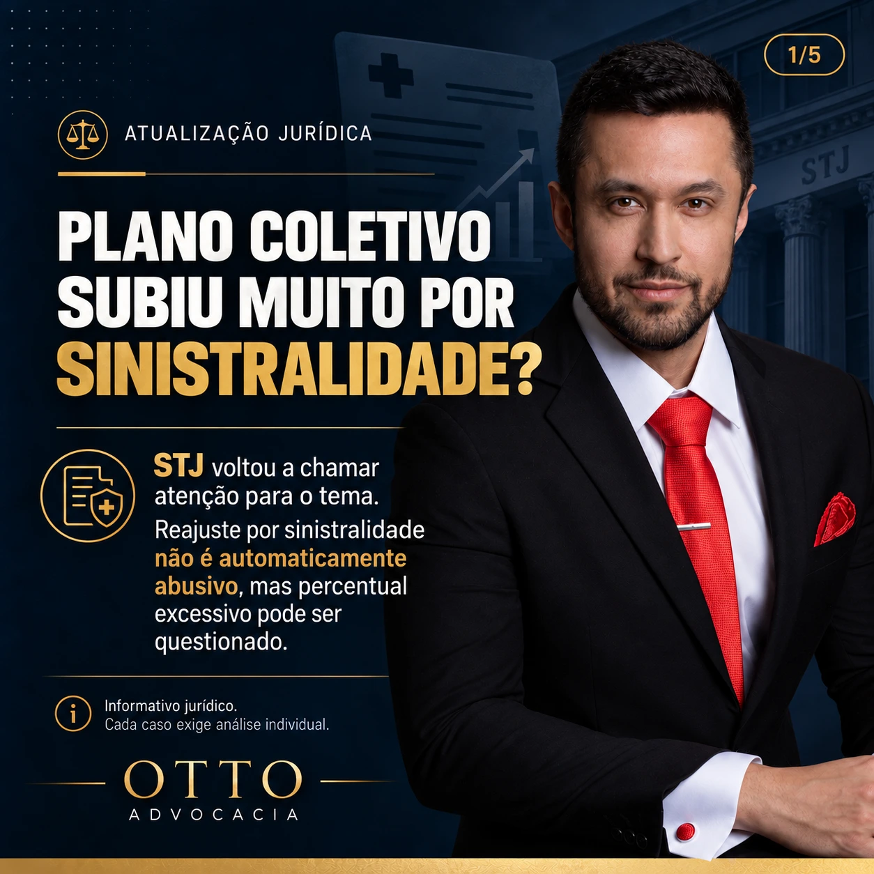 Plano de saúde coletivo subiu muito por sinistralidade? STJ reforça quando o reajuste pode ser questionado