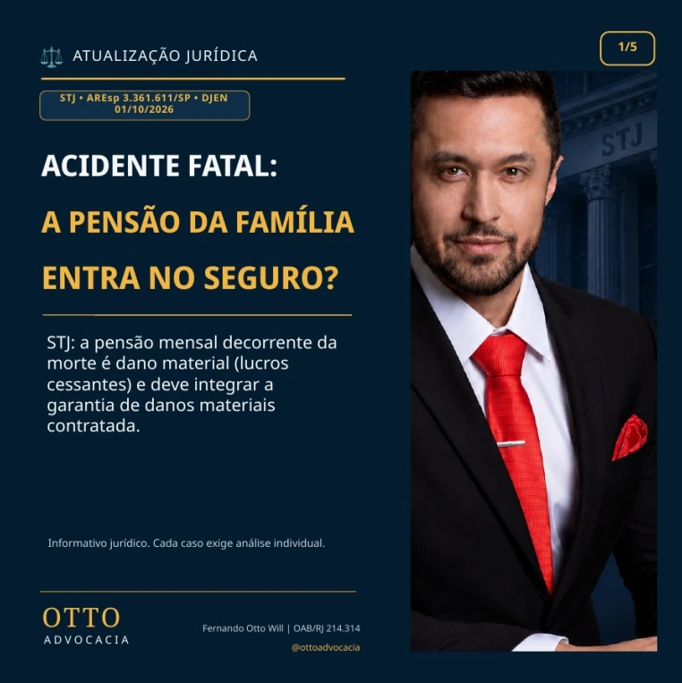 Seguro de veículo cobre pensão por morte? STJ decide